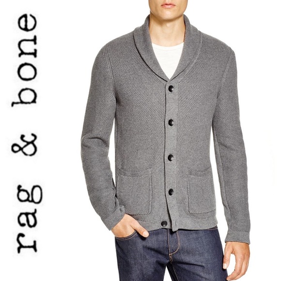 Rag Bone Standard Issue Avery Shawl Collar Cardigan Button Sweater Men’s Size M - Picture 14 of 14